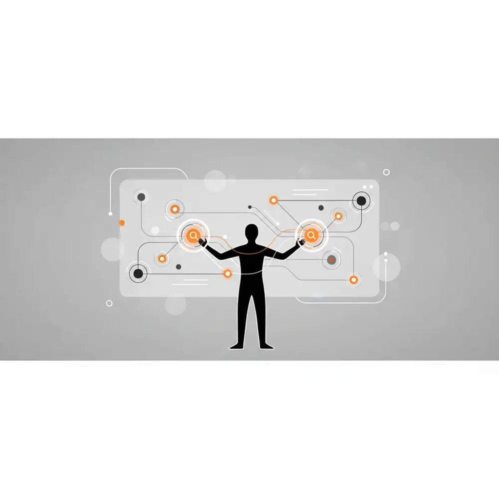 A professional illustration representing the process of ranking in ChatGPT through AEO.