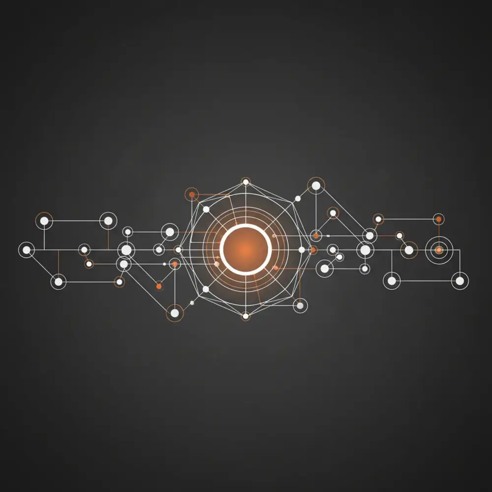 Modern illustration showing a network of connected nodes representing a business knowledge graph.