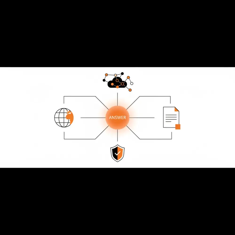 A conceptual illustration of a digital brain connecting various data nodes representing AEO strategies.