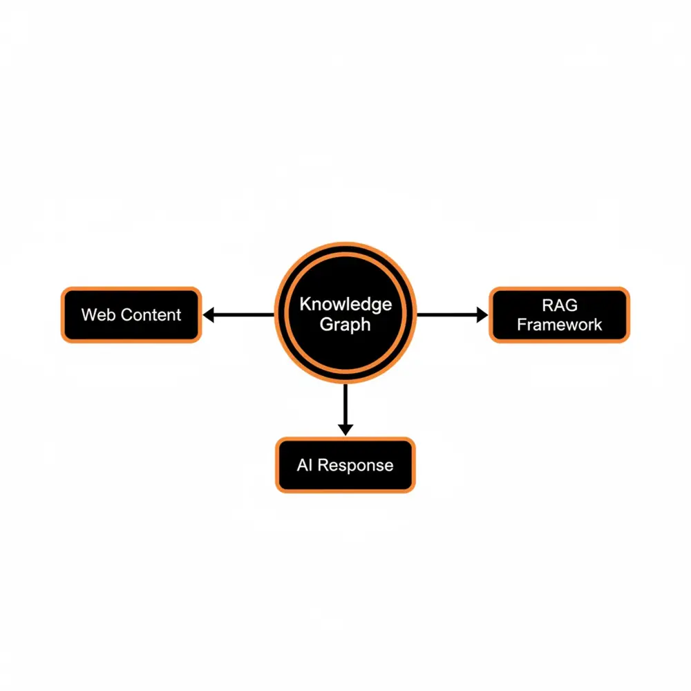 A diagram showing the relationship between Knowledge Graphs, RAG, and AI citations in Generative Engine Optimization.